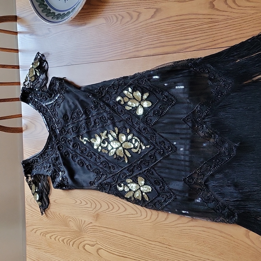Vintage beaded women's flapper dress